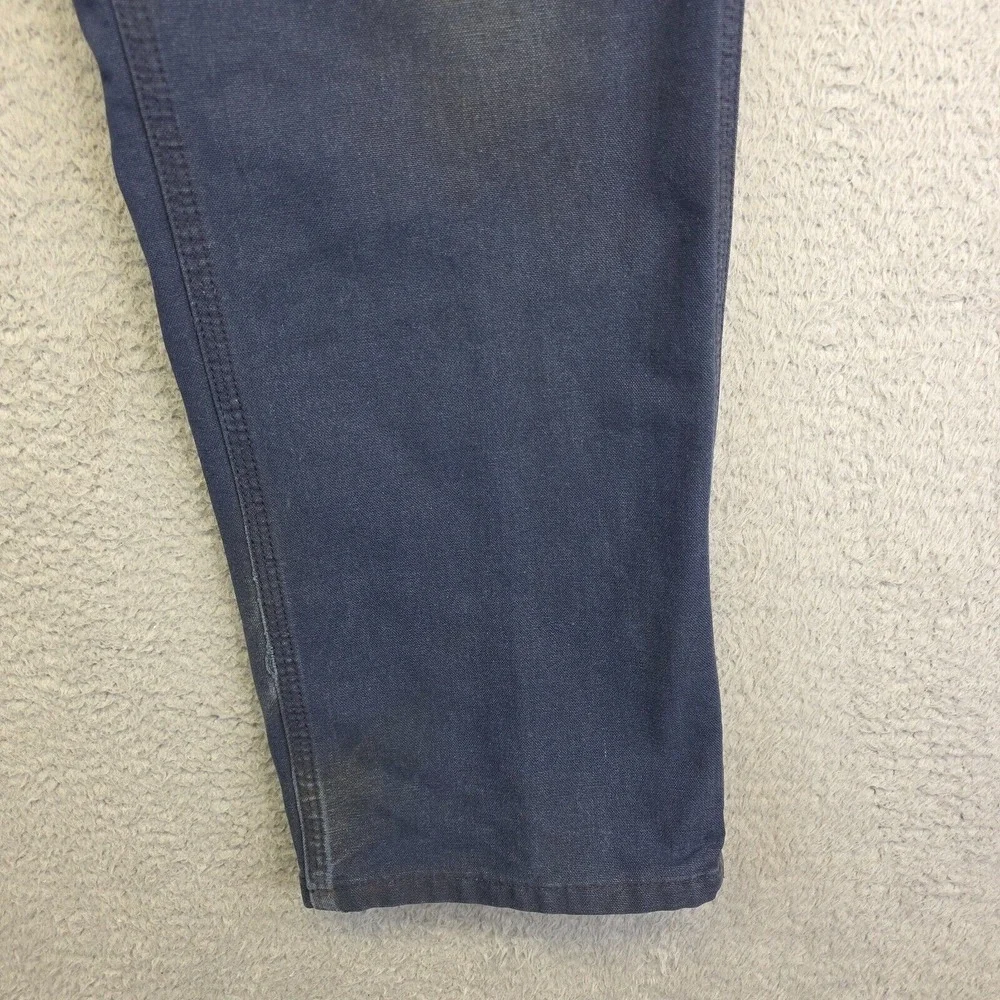 Carhartt Pants Mens 32x32 Blue Dungaree Fit Stained Ripped‎ Thrashed Carpenter